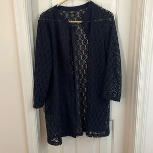 Alfani size PL lace long top